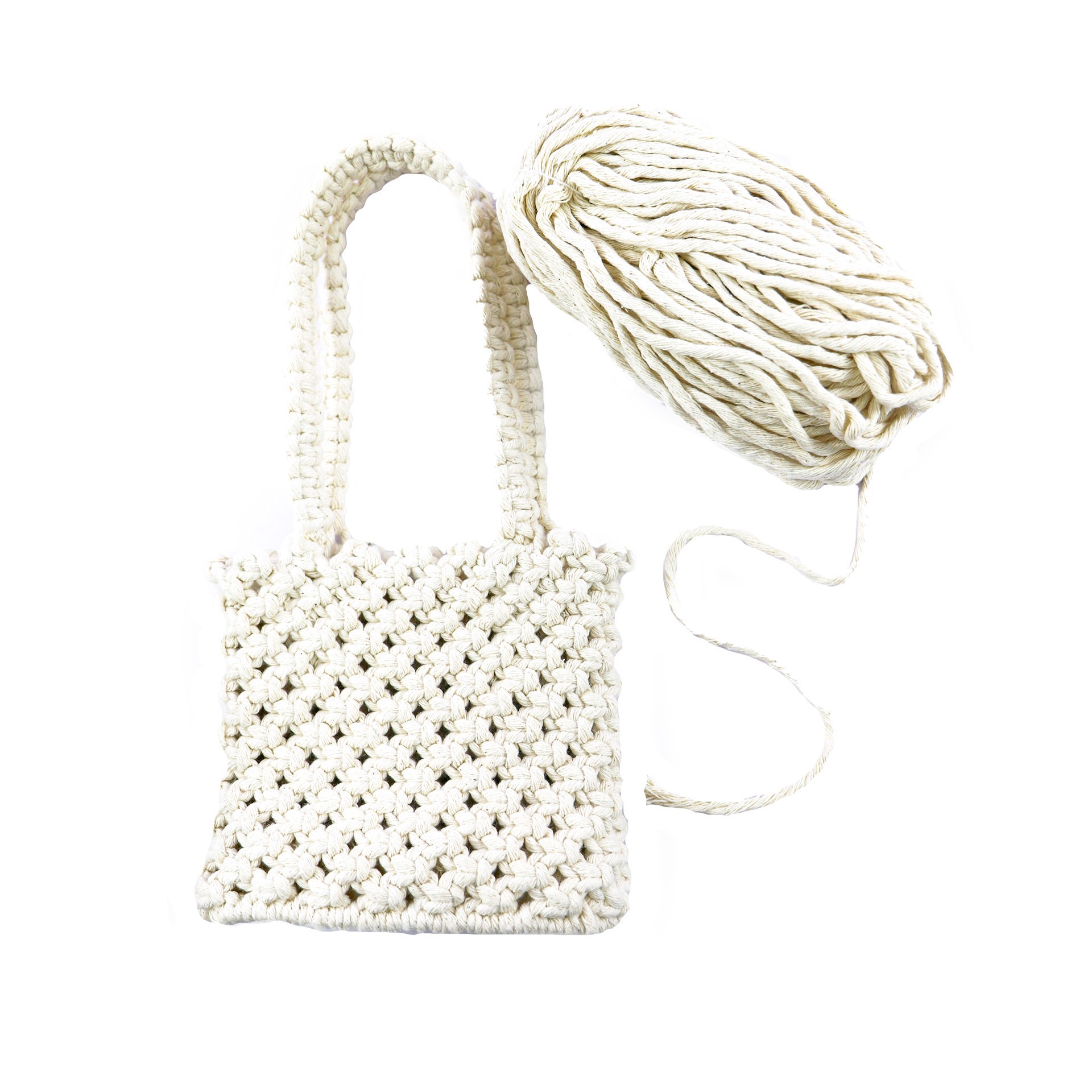 slide 4 of 7, Macrame Bag Kit By Loops & Threads, 1 ct