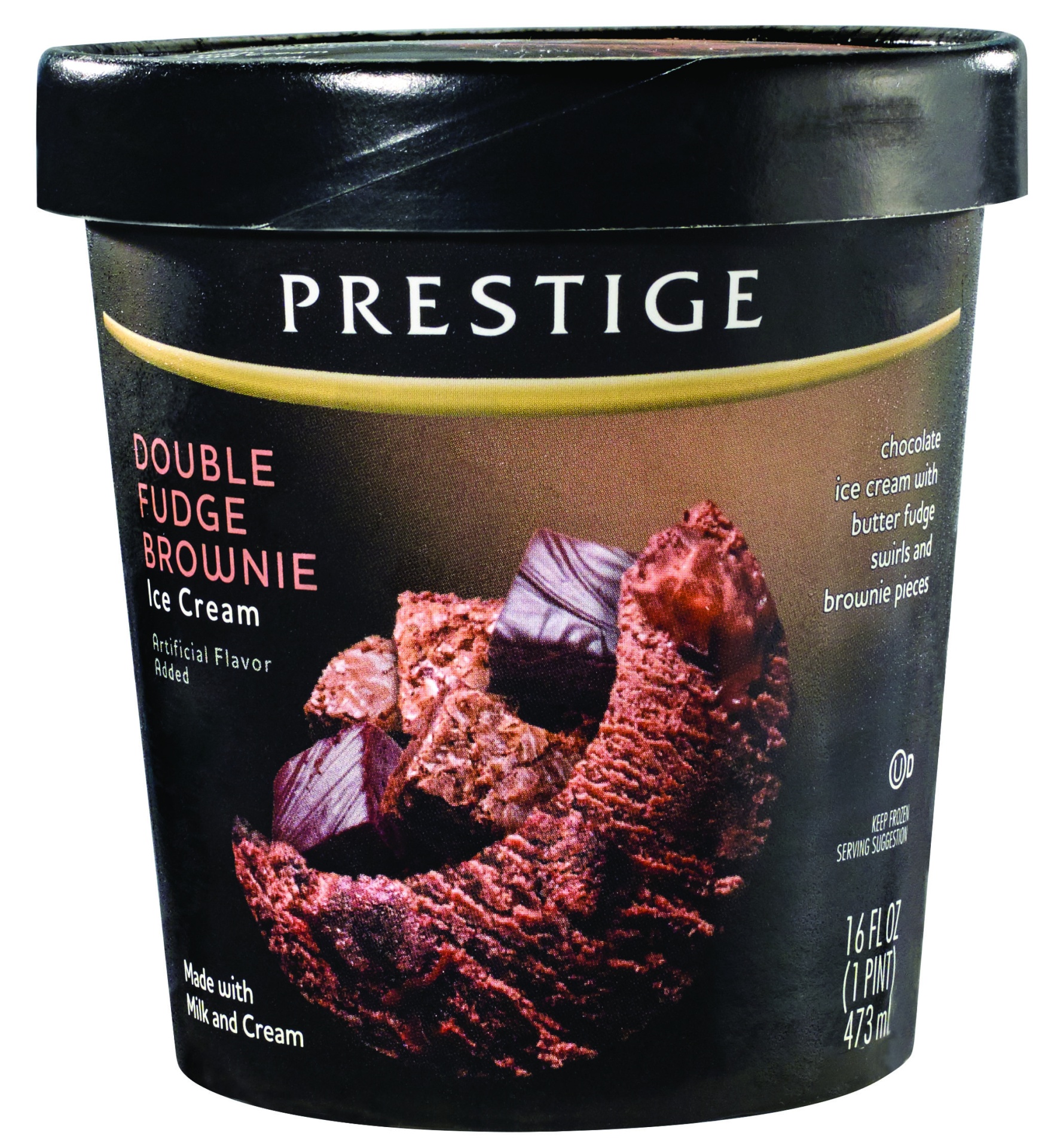 slide 1 of 1, Prestige Double Fudge Brownie, 16 oz