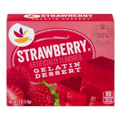 Giant Strawberry Gelatin Dessert