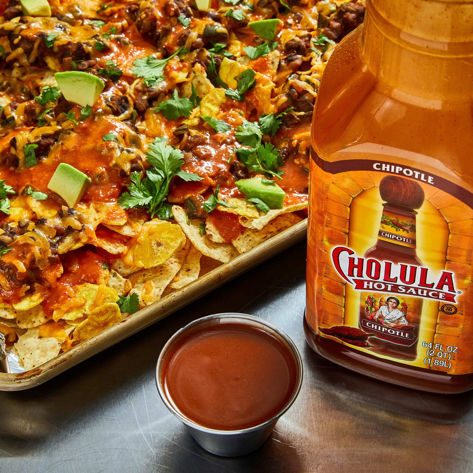 slide 2 of 5, Cholula Chipotle Hot Sauce, 64 fl oz, 64 oz