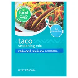 Food Club Taco Mix Reduced Sodium