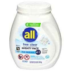 All Free + Clear The Original 4-in-1 Mighty Pacs, 80 ct