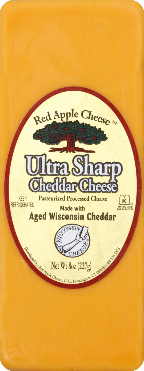 slide 5 of 5, Red Apple Ultra Sharp Cheddar Cheese, 8 oz