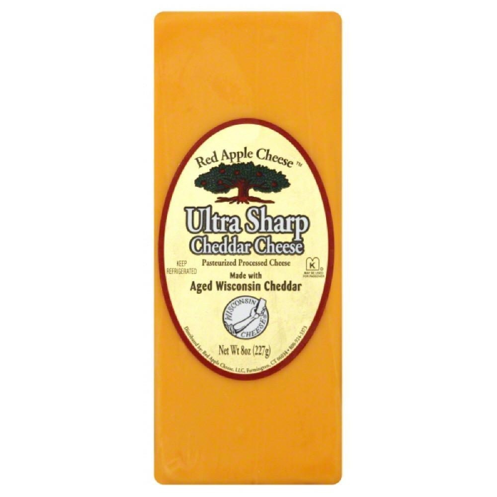 slide 1 of 5, Red Apple Ultra Sharp Cheddar Cheese, 8 oz