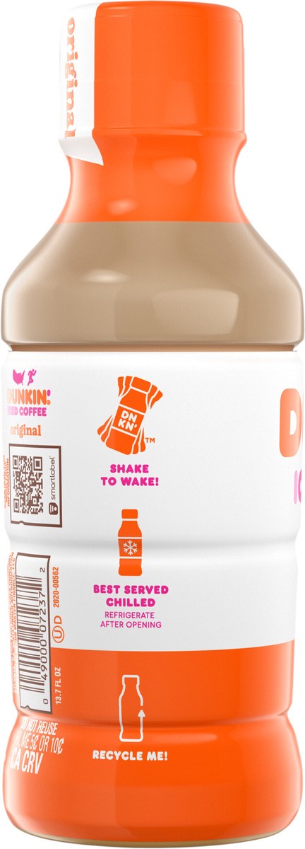 slide 4 of 7, Dunkin' Original Iced Coffee Bottle, 13.7 fl oz, 13.7 fl oz
