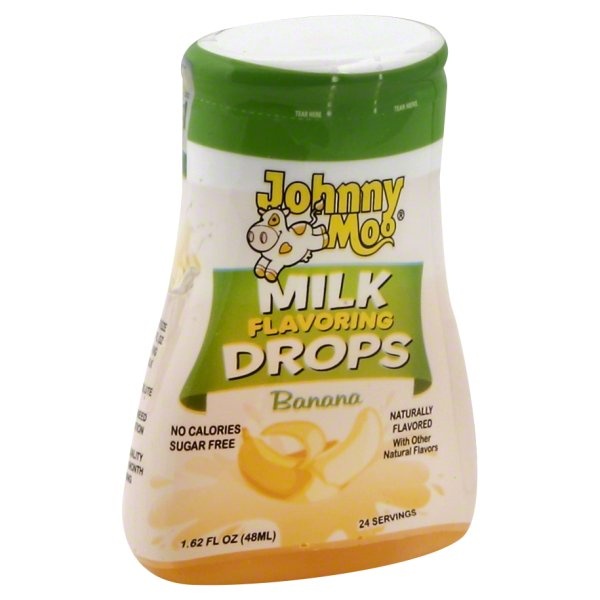 slide 1 of 1, Johnny Moo Milk Flavoring Drops, Banana, 1.62 fl oz