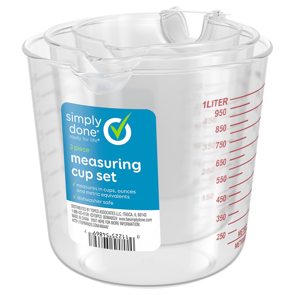 slide 3 of 4, Simply Done Measuring Cup Set 3 Each, 3 ct