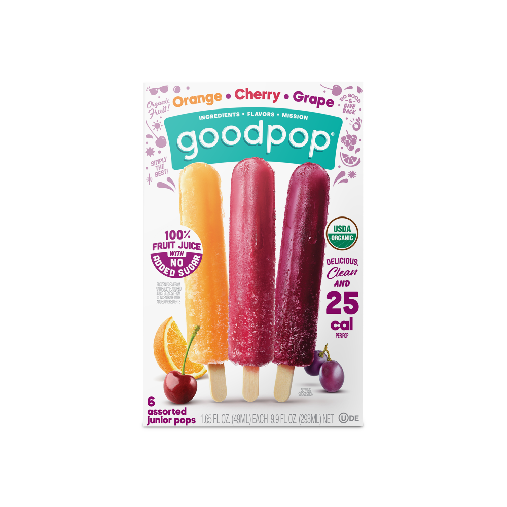 slide 2 of 5, Gdpop Fruit Pops Assrtd 6Pk Org, 9 oz