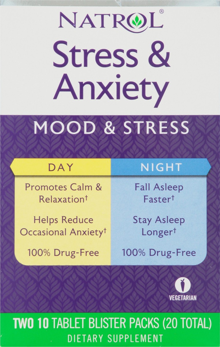 slide 1 of 4, Natrol Tablets Value Size Day/Night Stress & Anxiety Value Size 2 - 10 ea Packs, 2 ct