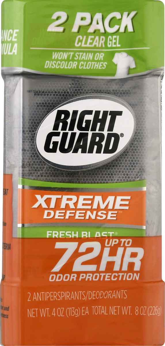 slide 2 of 12, Right Guard Fresh Blast Xtreme Ap Deo Gel 2Pk, 2 ct