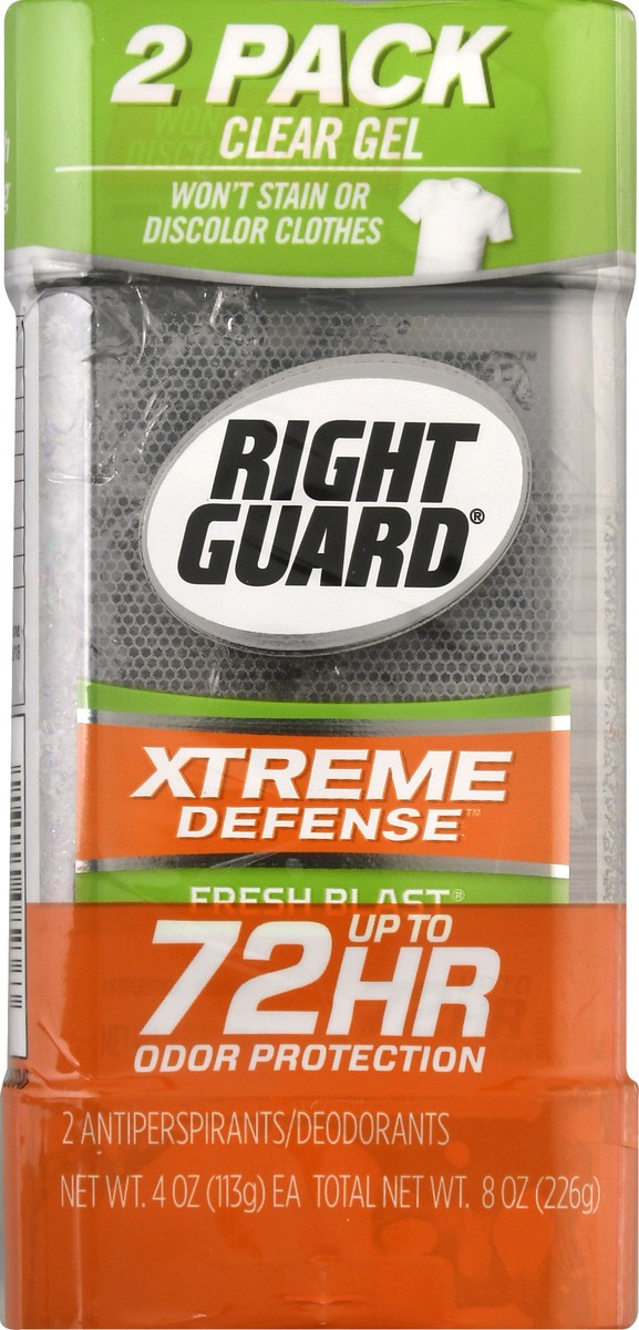 slide 9 of 12, Right Guard Fresh Blast Xtreme Ap Deo Gel 2Pk, 2 ct