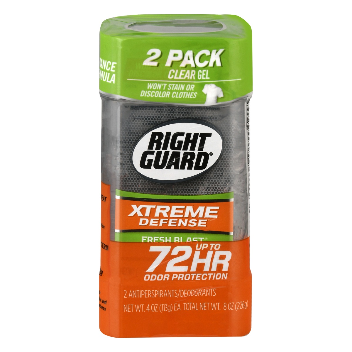 slide 1 of 6, Right Guard Xtreme Defense 5 Fresh Blast Antiperspirant, 2 ct; 4 oz