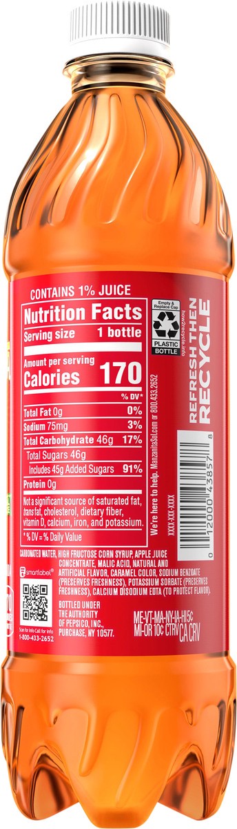 slide 3 of 4, Manzanita Sol Soda Apple Naturally & Artificially Flavored - 16.9 fl oz, 16.9 fl oz