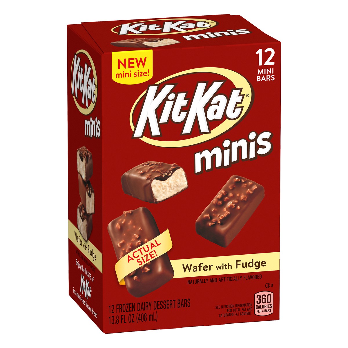 slide 2 of 10, KIT KAT Kit Kat Minis Wafer With Fudge, 12 Count, 12 ct