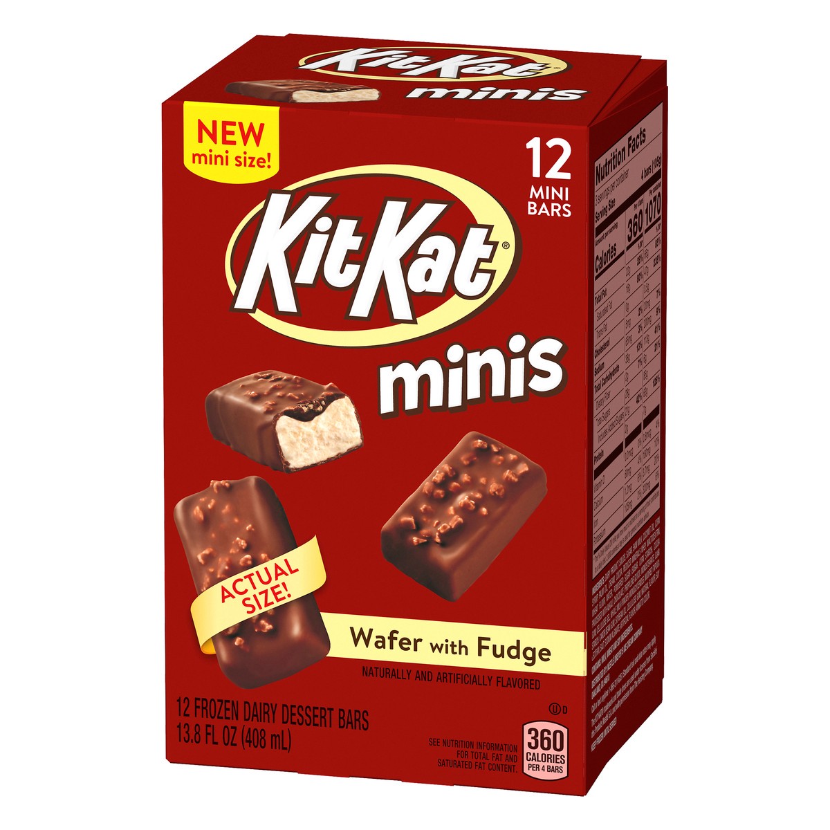 slide 3 of 10, KIT KAT Kit Kat Minis Wafer With Fudge, 12 Count, 12 ct