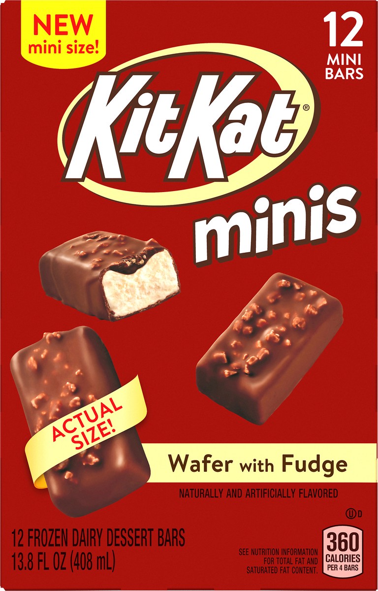 slide 10 of 10, KIT KAT Kit Kat Minis Wafer With Fudge, 12 Count, 12 ct