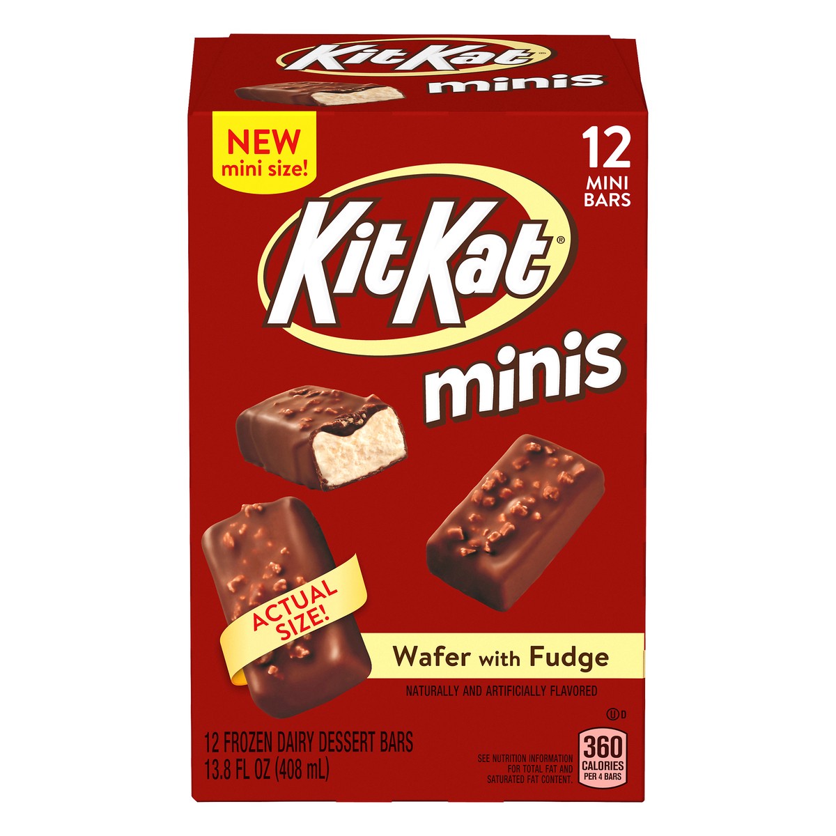 slide 1 of 10, KIT KAT Kit Kat Minis Wafer With Fudge, 12 Count, 12 ct