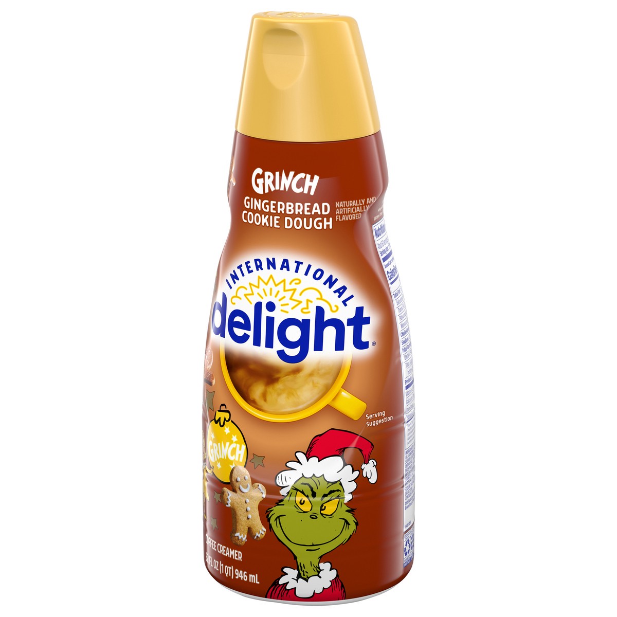 slide 5 of 9, International Delight Grinch Gingerbread Cookie Dough Coffee Creamer, 32 oz., 32 fl oz