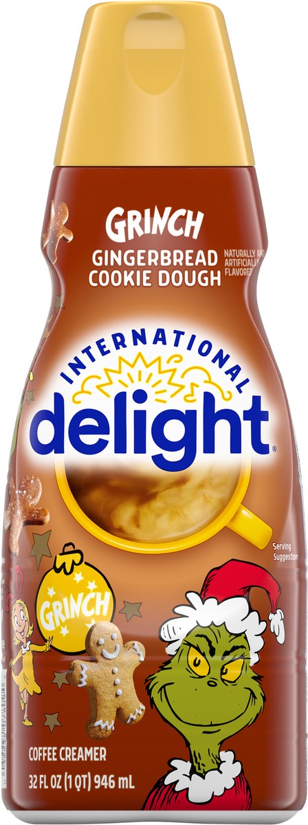 slide 7 of 9, International Delight Grinch Gingerbread Cookie Dough Coffee Creamer, 32 oz., 32 fl oz