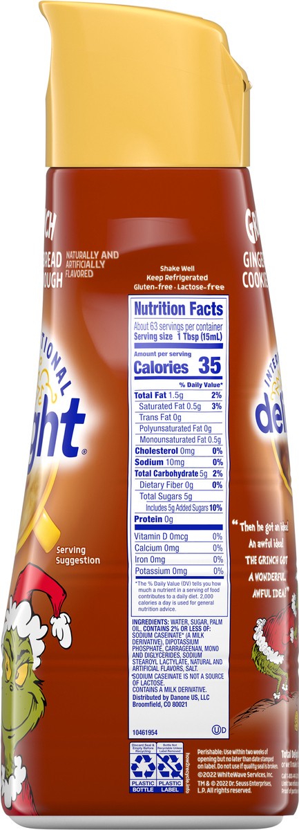 slide 4 of 9, International Delight Grinch Gingerbread Cookie Dough Coffee Creamer, 32 oz., 32 fl oz