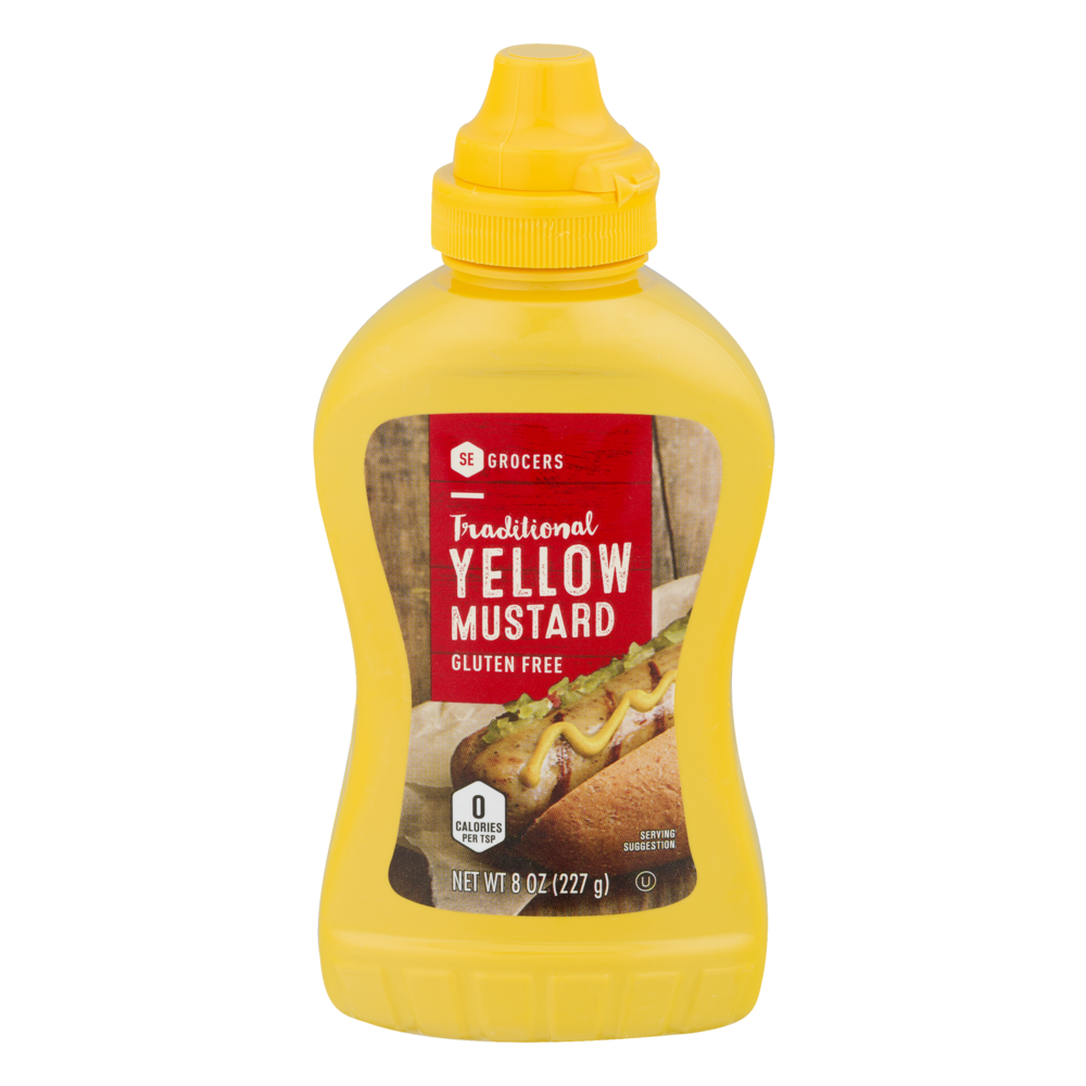 slide 1 of 1, SE Grocers Traditional Yellow Mustard, 8 oz