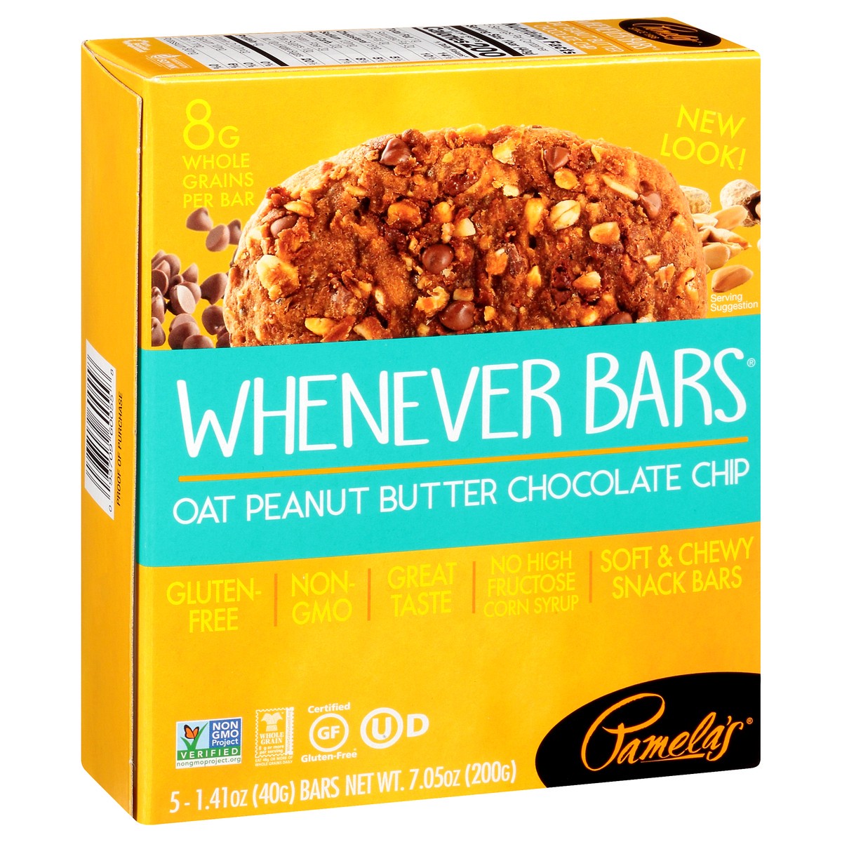 slide 6 of 14, Pamela's Peanut Butter Chocolate Chip Whenever Bars 5 ea, 5 ct