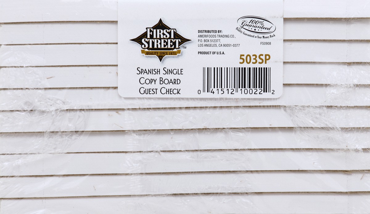 slide 4 of 6, First Street 503 Guest Checks, 10 ct