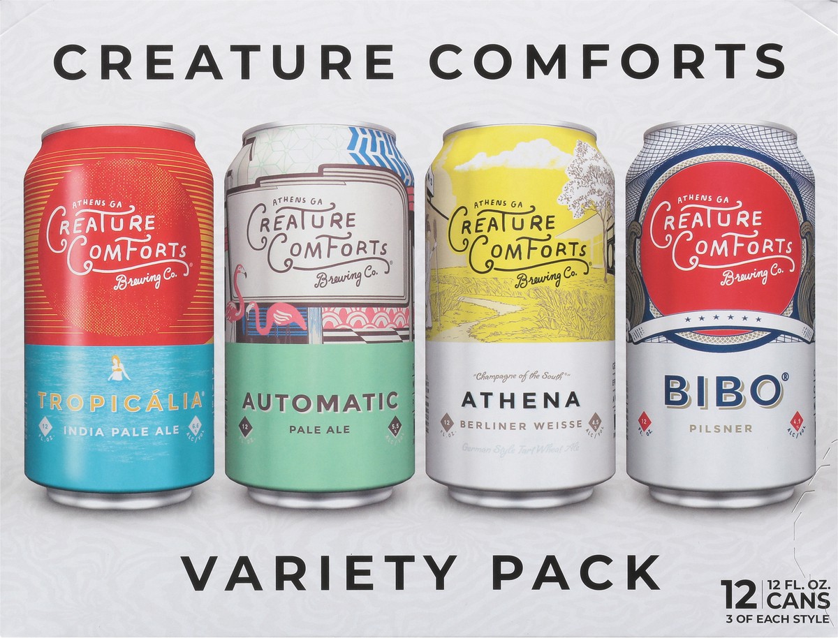 slide 3 of 9, Creature Comforts Brewing Co. Beer Variety Pack 12 - 12 fl oz Cans, 12 ct