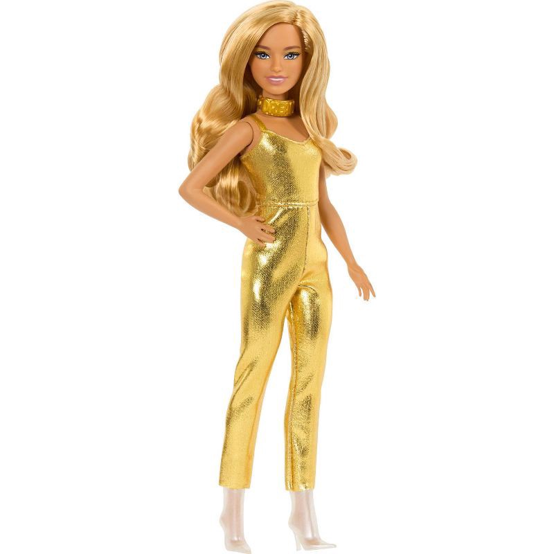 slide 3 of 6, Barbie 12.7" Fashionista Doll Golden Dreams, 1 ct