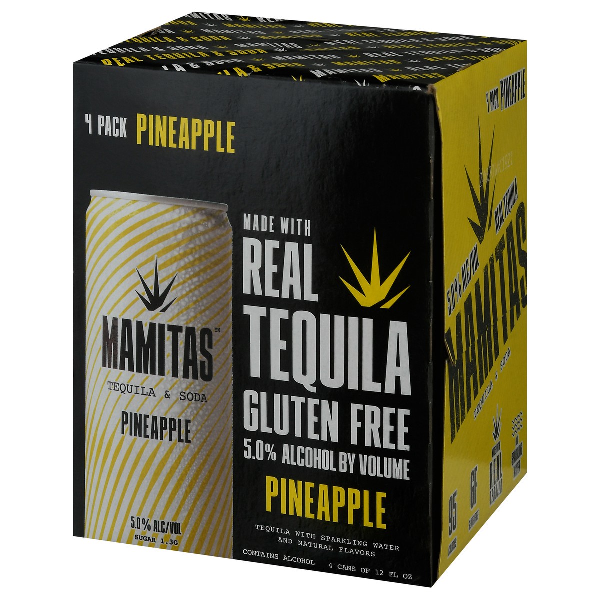 slide 3 of 9, Mamita's 4 Pack Pineapple Tequila & Soda 4 ea, 4 ct; 12 oz