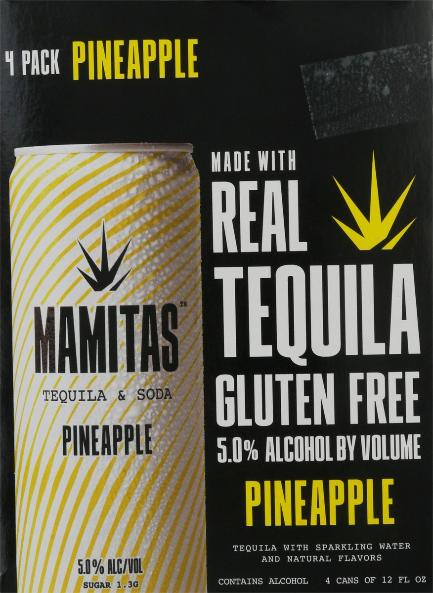 slide 5 of 9, Mamita's 4 Pack Pineapple Tequila & Soda 4 ea, 4 ct; 12 oz