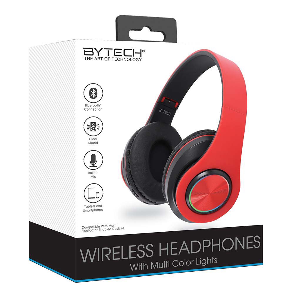 slide 1 of 1, Bytech Bluetooth Chrome Headphones, 1 ct