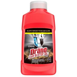 Drano Hair Buster Gel, Bathroom Drain Clog Remover Dissolves Hair on Contact, 16 oz