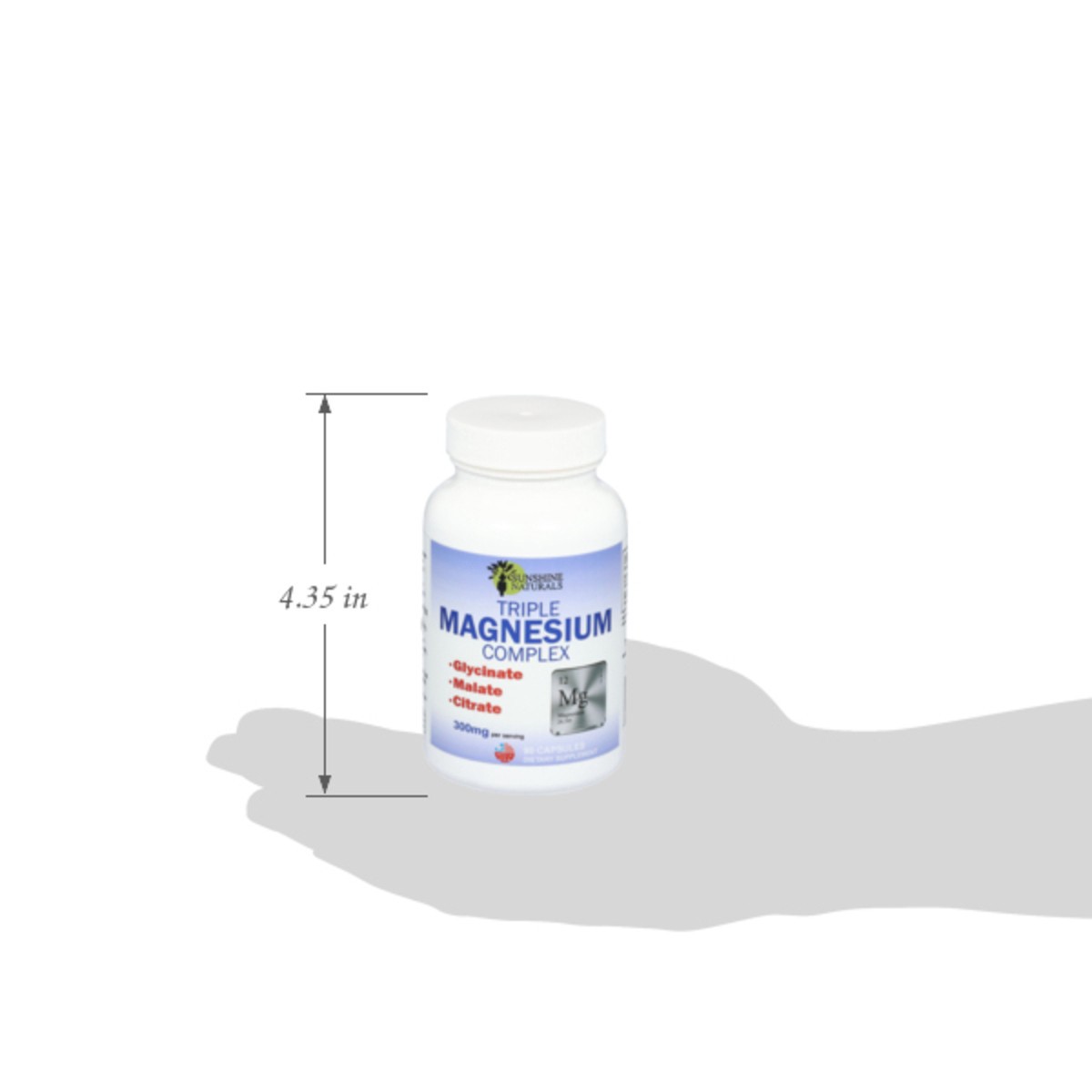 slide 14 of 14, Sunshine Naturals Triple Magnesium Complex 90 Capsules, 900 ct