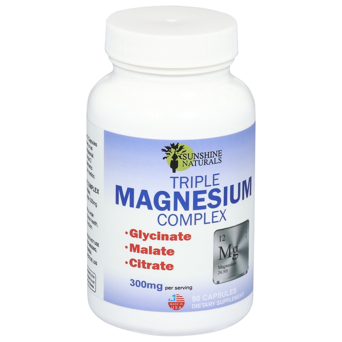 slide 4 of 14, Sunshine Naturals Triple Magnesium Complex 90 Capsules, 900 ct