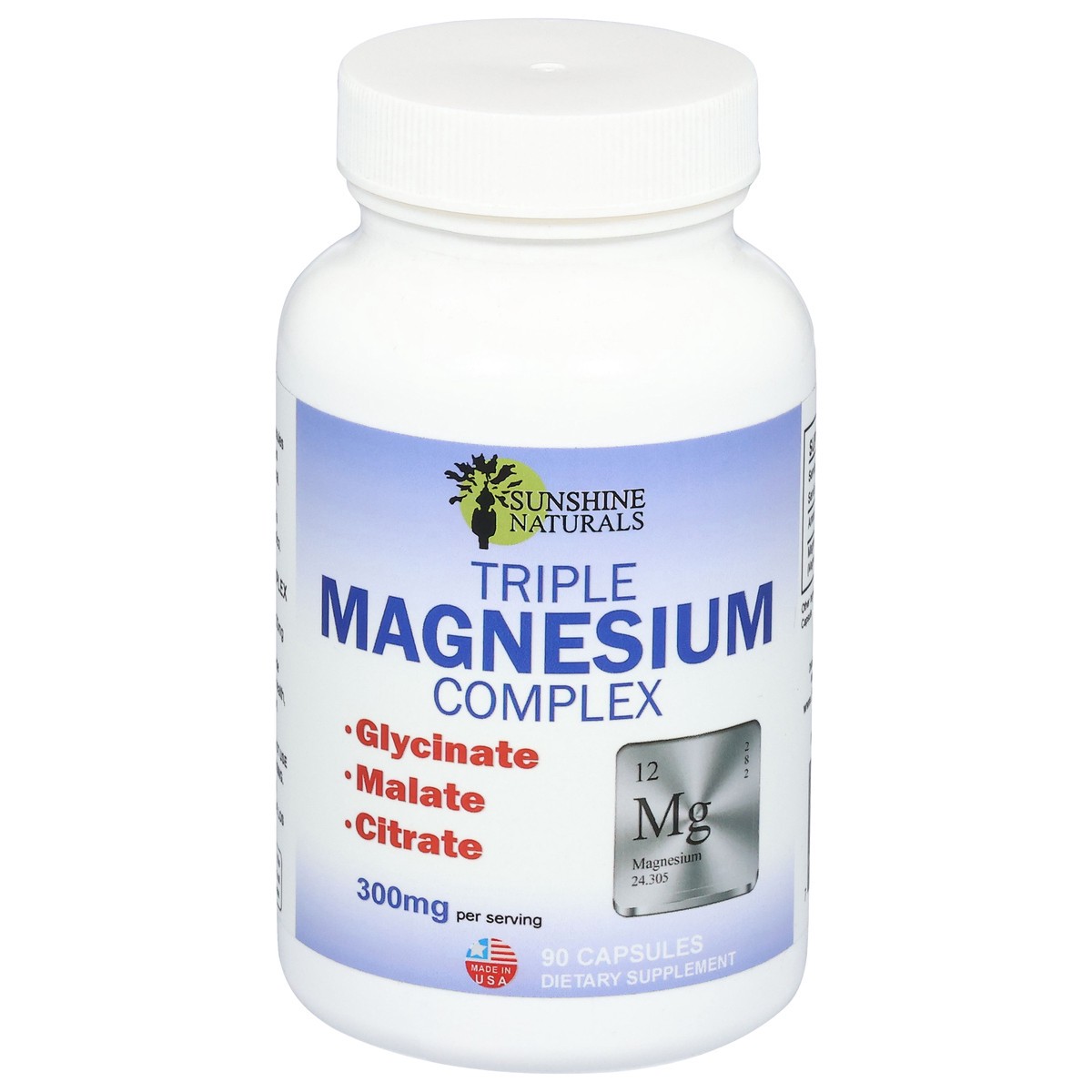 slide 9 of 14, Sunshine Naturals Triple Magnesium Complex 90 Capsules, 900 ct