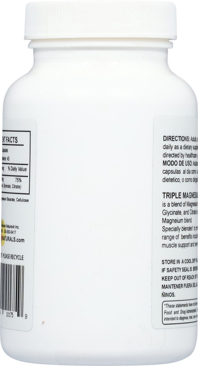 slide 3 of 14, Sunshine Naturals Triple Magnesium Complex 90 Capsules, 900 ct