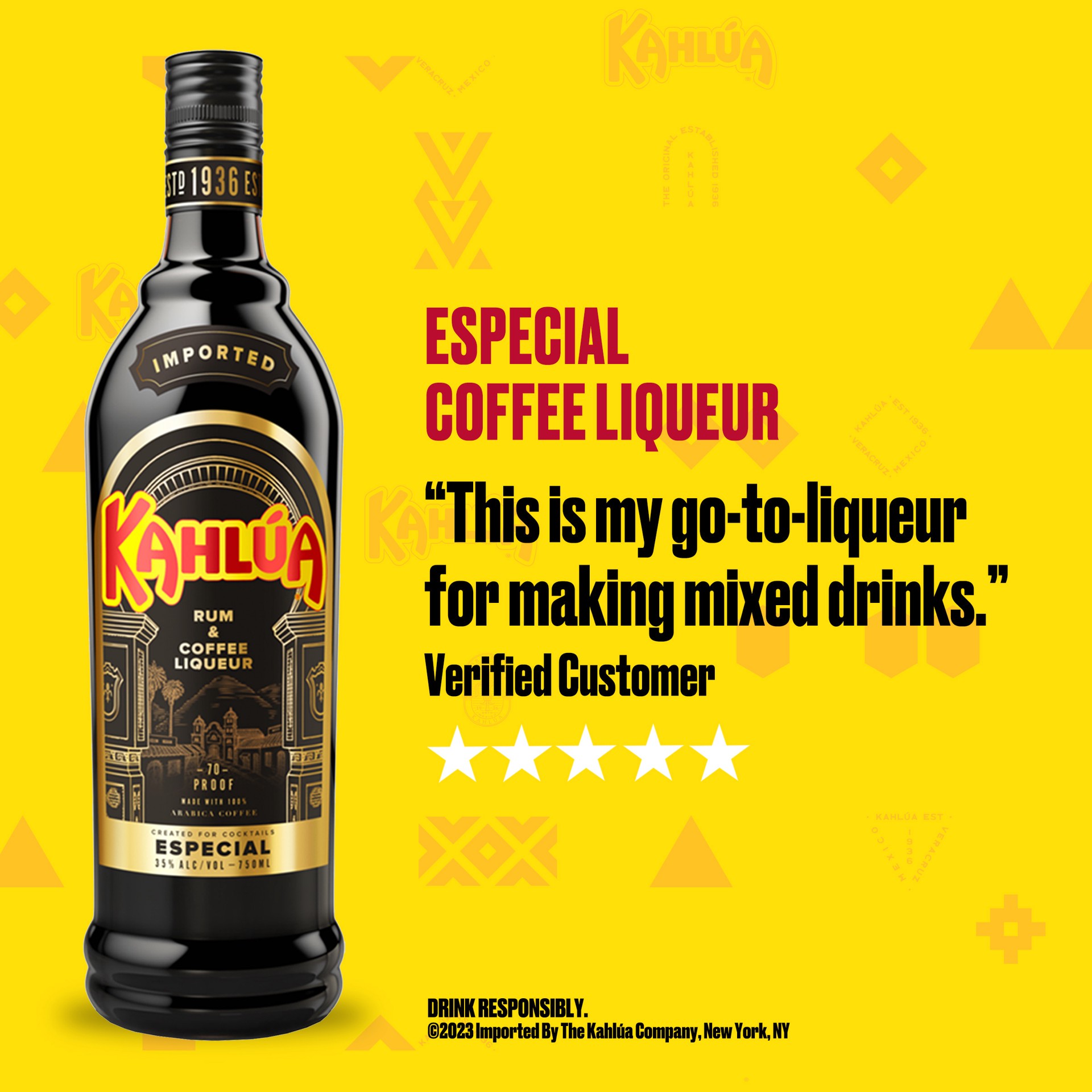 slide 7 of 9, Kahlua Liqueur Kahlua Especial Rum and Coffee Liqueur, 750 mL Bottle, 35% ABV, 750 ml