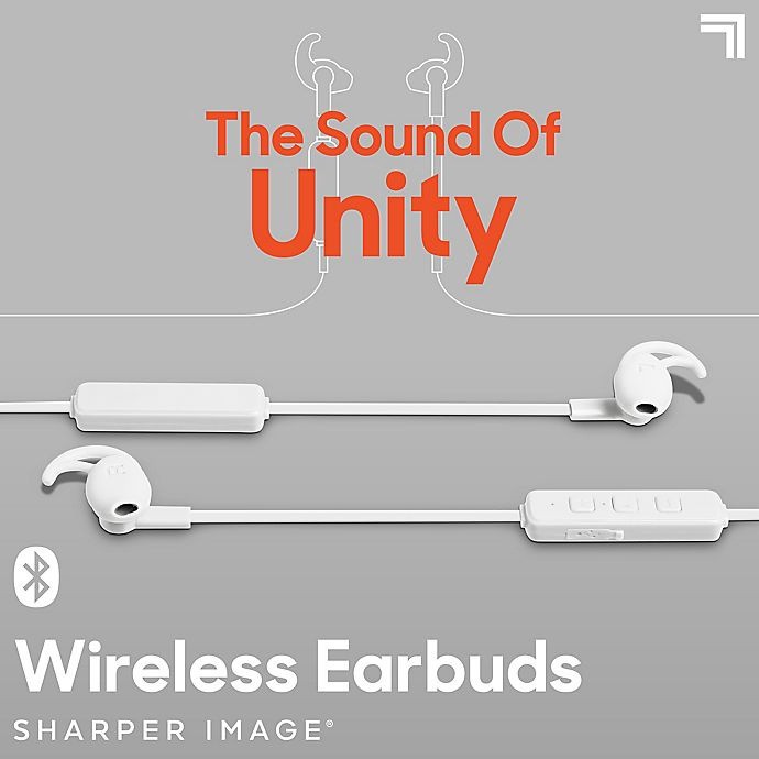 slide 2 of 10, Sharper Image The Sound Of Unity Wireless Earbuds - White, 1 ct