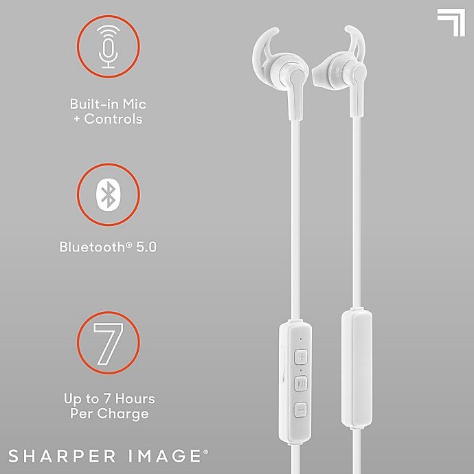 slide 3 of 10, Sharper Image The Sound Of Unity Wireless Earbuds - White, 1 ct