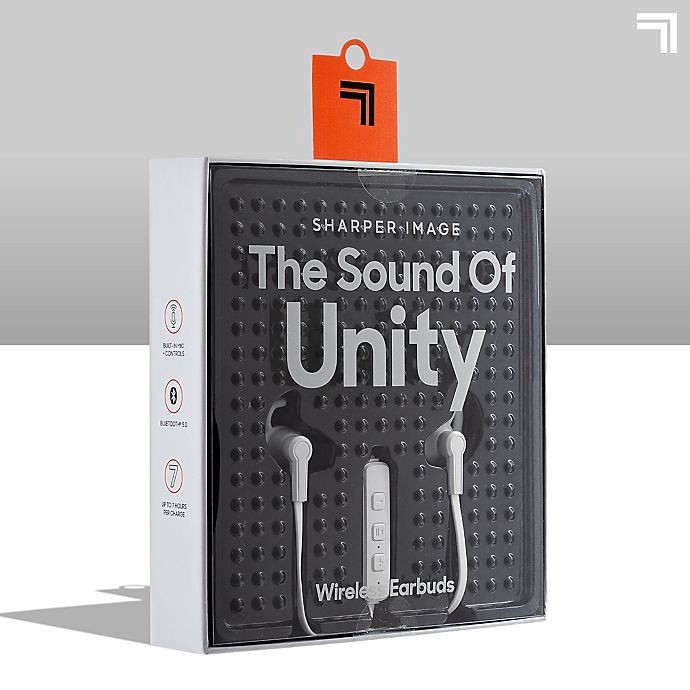 slide 8 of 10, Sharper Image The Sound Of Unity Wireless Earbuds - White, 1 ct