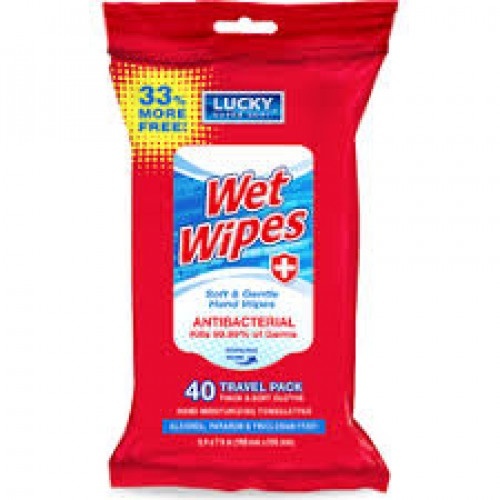 slide 1 of 1, Lucky Super Soft Anitbacterial Wet Wipes, 30 ct