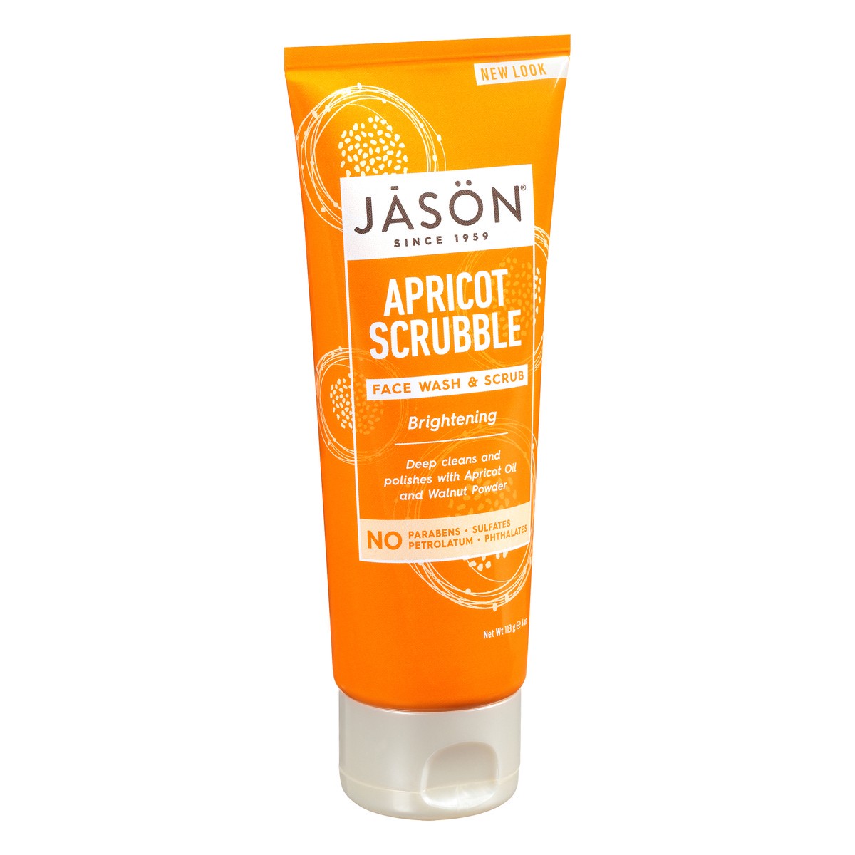 slide 7 of 11, Jason Brightening Apricot Scrubble Face Wash & Scrub 113 g, 113 g