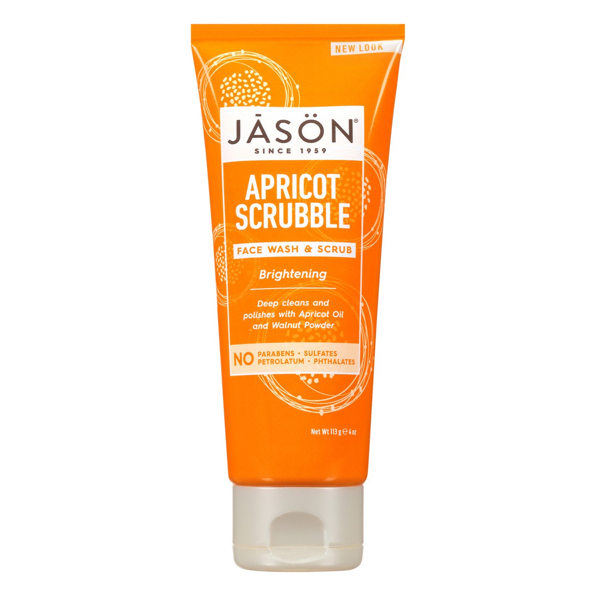 slide 1 of 11, Jason Brightening Apricot Scrubble Face Wash & Scrub 113 g, 113 g