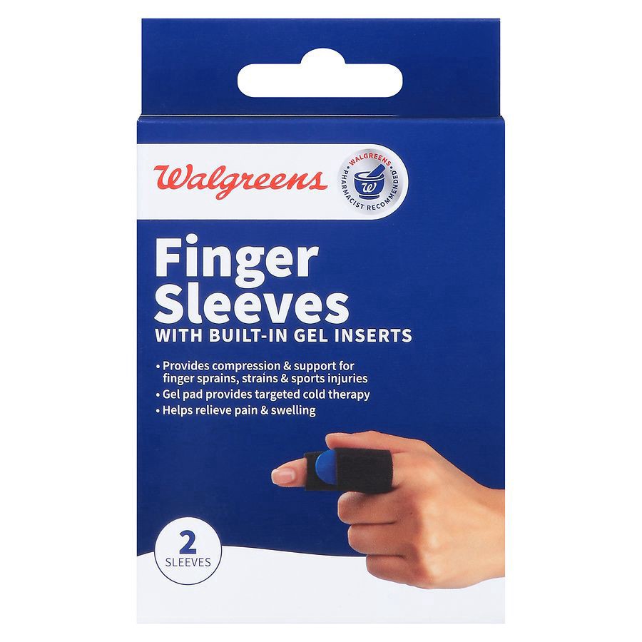 slide 4 of 5, Walgreens Finger Sleeves With Built-In Gel Inserts, 2 ct