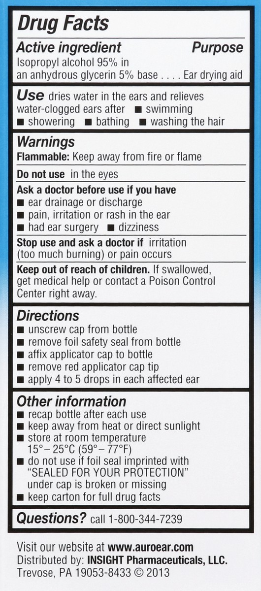 slide 2 of 7, Auro Dri Swimmers Ears Ear Drying Drops, 1 oz