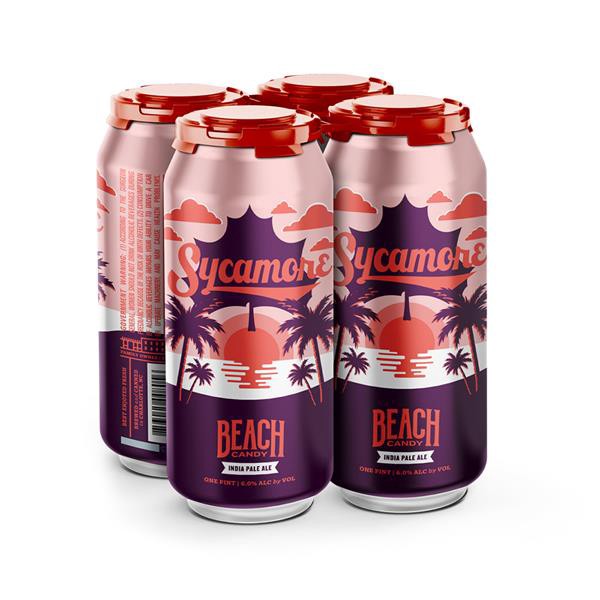 slide 1 of 1, Sycamore Beach Candy IPa 4Pk 16Oz Cans, 64 oz