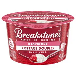 Breakstone's Cottage Doubles Lowfat Cottage Cheese & Raspberry Topping with 2% Milkfat, 4.7 oz Cup