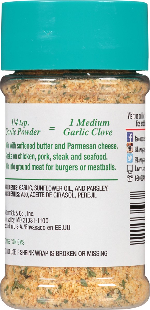 slide 7 of 9, Lawry's Garlic Powder, 2.9 oz, 2.9 oz