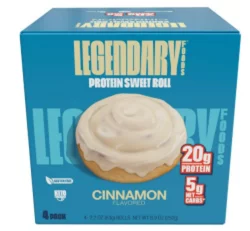 Legendary Foods Cinnamon Flavored Protein Sweet Roll 4 - 2.2 oz Rolls